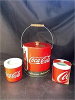 COCA COLA ICE CHEST & CAN COOLERS LOT