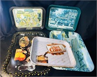 ASSORTED COCA COLA COLLECTORS ADVERTISING TRAYS