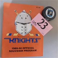 NASHVILLE KNIGHTS 1989 OFFICIAL SOUVENIR PROGRAM