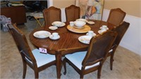 QUEEN ANNE DINING TABLE WITH LEAF 30 X 72 X 42