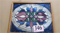 STAINED GLASS LOOK WALL HANGING 15 X 19