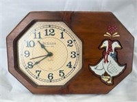 Wooden duck clock