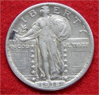 1918 S Standing Liberty Silver Quarter