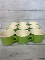 Ceramic green mugs made in USA