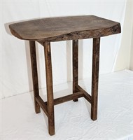Live Edge Side Table w/Wooden Legs