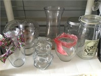 VASES GLASSWARE & JARS
