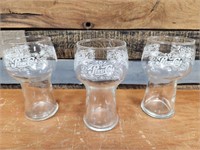 SET OF (3) VINTAGE PEPSI-COLA GLASSES