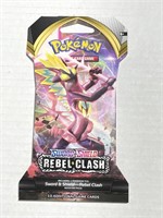 Pokémon REBEL CLASH 10 Card Sleeved Booster Pack .