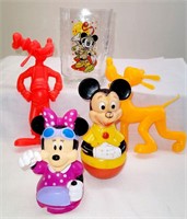 Vtg Disney Mickey Mouse Collectible Toys & Glass