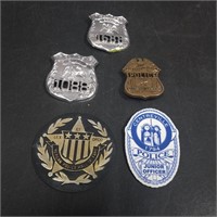 Lot of Vintage Plastic Police Badges