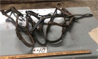 4 Heavy Horse Leather Halters