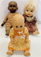 3 Vintage Baby Dolls - Hasbro 1989 +
