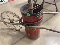 Vintage Portable Fire Cart