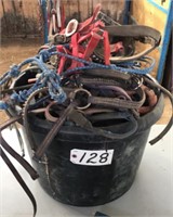 Tub of Miscellaneous Halters various conditions