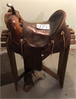 Vintage Western Saddle 16"