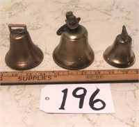 3 Brass Sleigh Bells