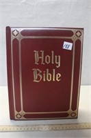 LARGE HARDCOVER HOLLY BIBLE - GOLD TRIM