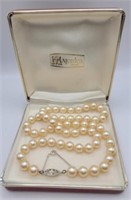Majorica 24" Pearl Necklace, Sterling Clasp