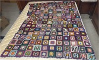 granny square blanket, handmade blanket,  50 x 71