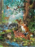 DIY Digital Painting Set Animals in The Forest
