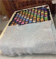 2 crochet blankets 51 x 73 , 51 x 82 inches