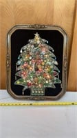 Lighted Jewelry Christmas Tree in Vintage Frame