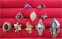Assortment Costume Rings...Size 7 & 8