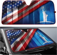 Statue of Liberty/USA Flag Windshield Shade 3 Pack