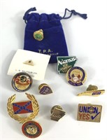 Vintage Political, Union & More Pins