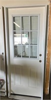 2-8 (32") 9 light LH Exterior Steel Door