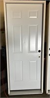2-8 (32") 6 panel LH Exterior Steel Door
