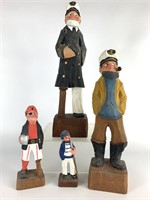 Vintage Wooden Figurines - The Ship's Crew