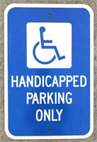Handicapped Parking Only Reflective Sign