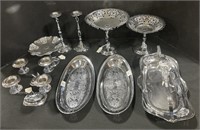 Farberware Compotes, Trays, Candle Holders.