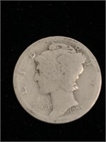 Antique 1923 Mercury Silver Dime