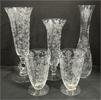 Cambridge Wild Flower Vases & Glasses.