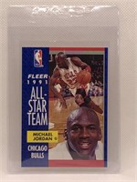 Michael Jordan Card 1991 Fleer #211 Chicago B