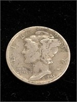 Vintage 1943 Mercury Silver Dime