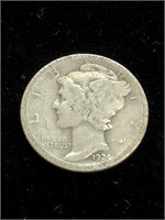 Vintage 1924 Mercury Silver Dime