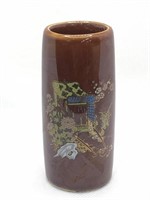 Vintage Japanese Miniature Vase/Glass Brown 3.5