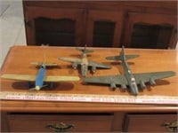 Vintage handmade wooden airplanes