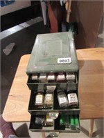 Metal small 4-drawer organizer