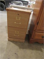 Wooden file cabinet with key