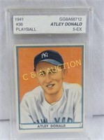 1941 PLAYBALL ATLEY DONALD 5-EX #38 BASEBALL CARD
