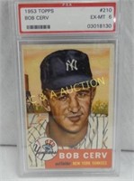 1953 TOPPS BOB CERV EX-MT6 #210 CARD