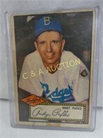 1952 ANDY PAFKO DODGERS #1 BASEBALL CARD