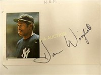 DAVE WINFIELD YANKEES PICTURE AUTOGRAPH CARD