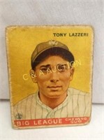 1933 TONY LAZZERI BIG LEAGUE GUM CARD