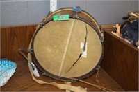 Antique Marching Drum    (1 side is torn)