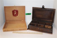 Wooden Storage Box & Leon Jimenes Tabaco Box